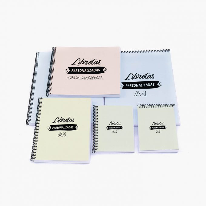 Imprimir libretas personalizadas en formato A4, A5, A6 y cuadradas Imprimir libretas económicas