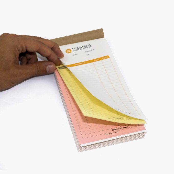 Imprimir talonarios autocopiativos con dos copias Imprimir talonarios autocopiativos personalizados