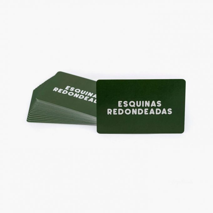 Tarjetas de visita con esquinas redondeadas a medida