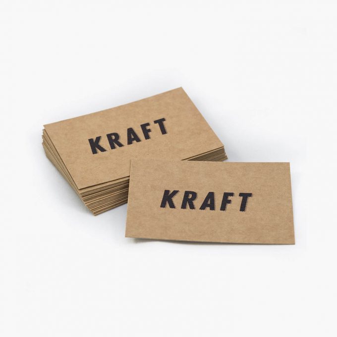 Tarjetas de visita económicas en papel kraft